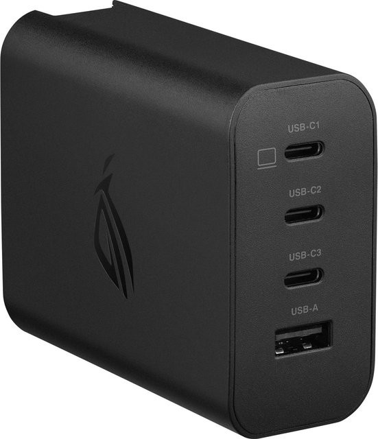Asus ROG 140W USB-C GaN Multiport-Ladegerät AC140-01 in Schwarz mit USB-C und USB-A Anschlüssen (EU + UK) - Bild 2