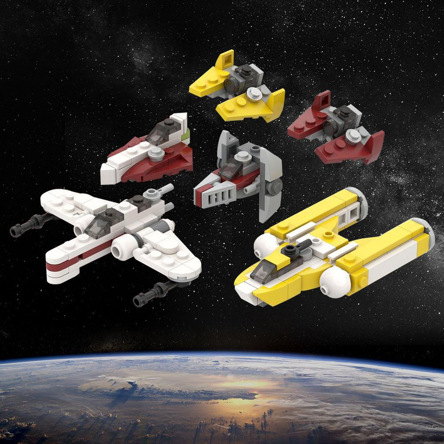Gobricks Weltraum Mikro Republik Sternenjäger Raumschiff Bausteine ab 14 Jahren - Bild 2