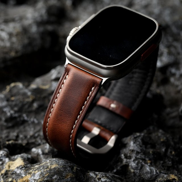 Raystray Uhrenarmband Leder, Brown, Herren - Bild 1