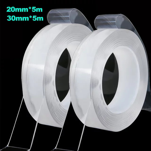 Transparentes Nano doppelseitiges Acryl-Klebeband, wasserfest und spurlos, Breite: 20,0 cm, Tiefe: 5,0 cm - Bild 1