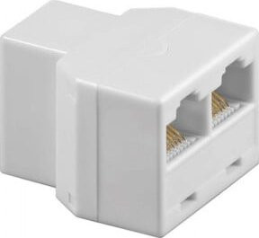 Goobay ISDN T-Adapter RJ45 1xBu-2xBu Ethernet LAN Adapter in Weiß - Bild 1