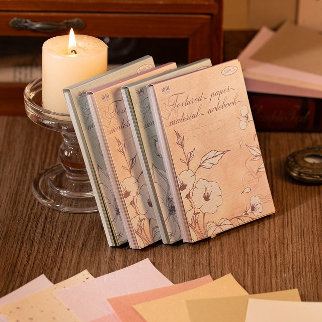 50 Blatt Vintage-Texturpapier im französischen Stil für Scrapbooking und DIY-Geschenkverpackungen, Farbe: Weiß - Bild 1