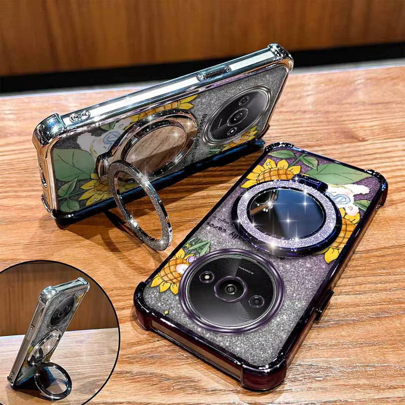 A3 Happy Rabbit Handyhülle mit Lanyard für Redmi A3 A3 Pro A1 9 Activ 9C 9A Sport 9 Prime 9 9i 9A 9AT in Silber und Multicolour - Bild 1