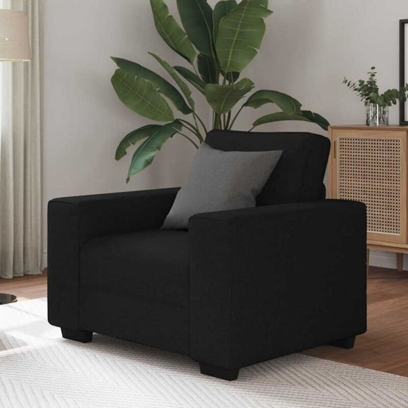 Moderner Sessel aus Stoff und Holz von VIDAXL in Schwarz, Breite: 60 cm - Bild 1