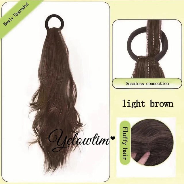 Bybrana Haarverlängerung Pferdeschwanz gewellt, 16 Zoll, beige, Damen - Bild 1