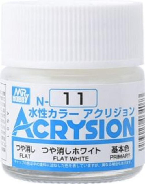 Mr Hobby Acrysion Flat White, Weiß, 10 ml - Bild 1