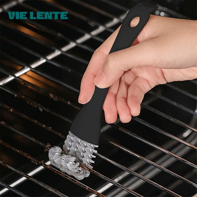 Multifunktionale Reinigungsbürste von VIE LENTE für Herd, Küche und Grill in Schwarz - Bild 1