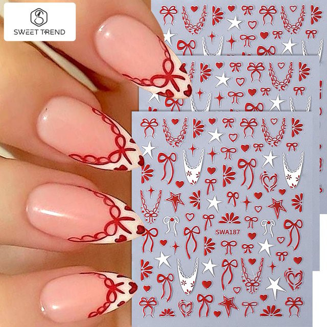 SWEET TREND Nagelaufkleber, rot, Damen - Bild 1