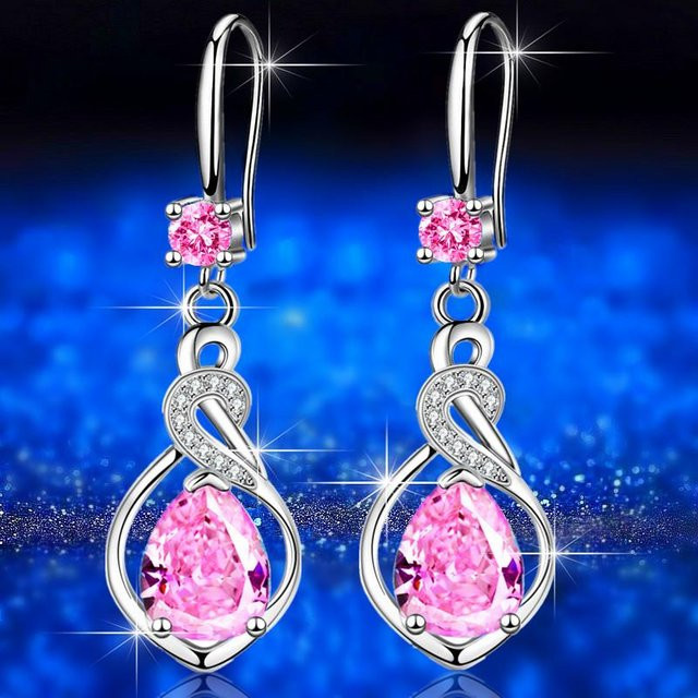 Ohrringe Silber, Multicolor, Zirkonia, Damen - Bild 1
