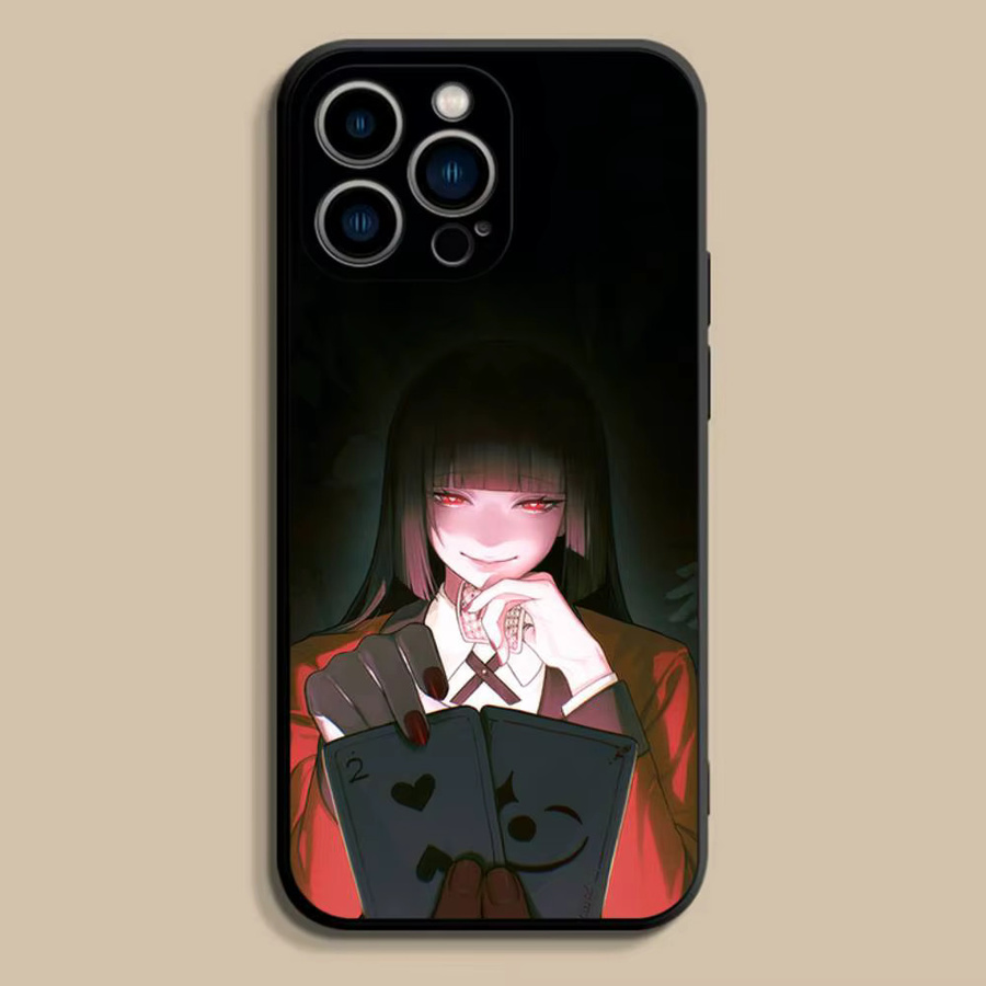J-Jabami Yumeko Anime Handyhülle Schwarz Soft Cover für iPhone 17 16 15 14 13 12 Pro Max Plus SE Air Mini - Bild 2