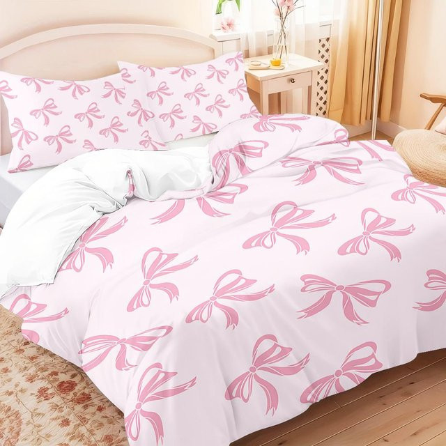 3-teiliges Bettwäsche-Set Monika Chen mit Schmetterlingsmuster in Pink, bestehend aus 1 Bettbezug und 2 Kissenbezügen, Breite: 135 cm, Länge: 200 cm - Bild 1