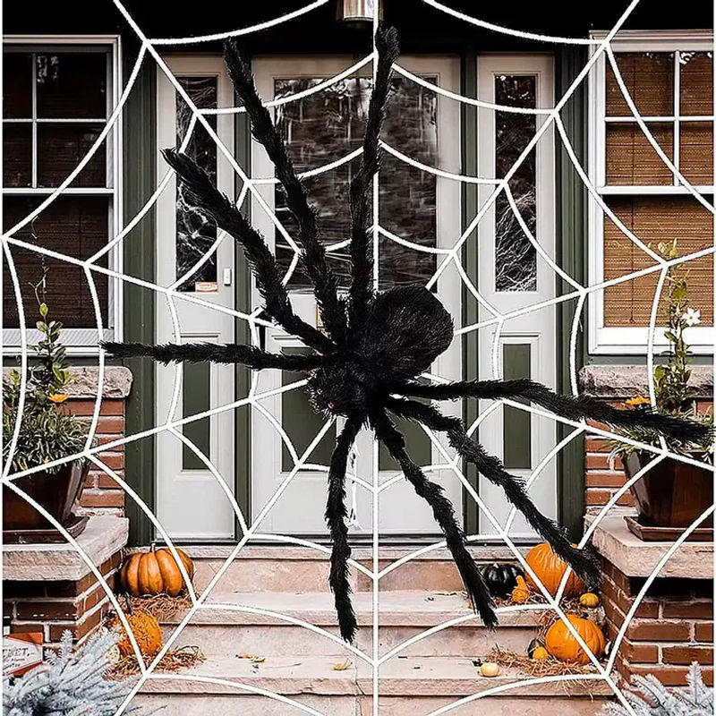 DZQ Halloween Plüsch Spinne als Riesige Dekoration in Schwarz - Bild 3