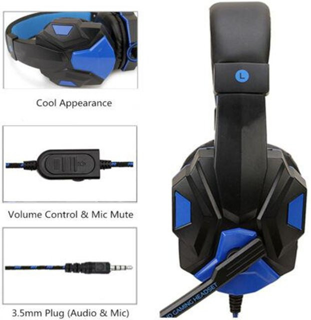 Occkic Gaming Over-Ear-Kopfhörer mit Subwoofer und Mikrofon, Bluetooth 5.3 und 2,4 G Verbindung, RGB-Headset mit 40 mm Treibern in Schwarz oder Blau - Bild 1