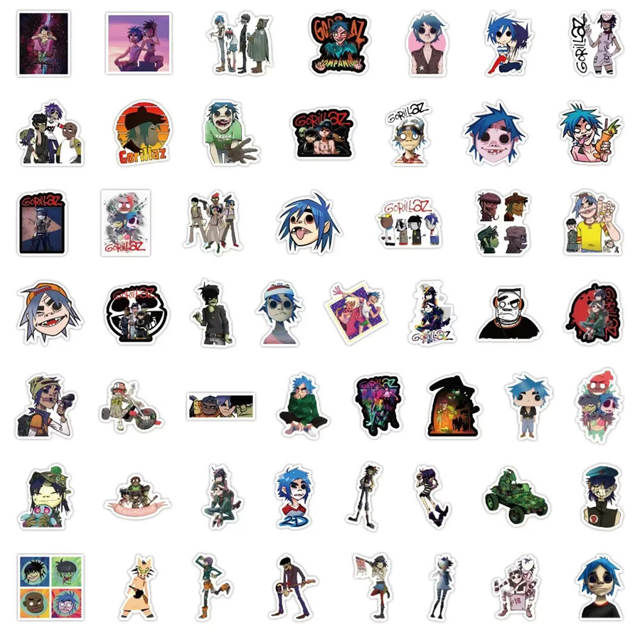 GOGOTU Gorillaz Aufkleber, 52-teiliges Set, multicolour - Bild 3