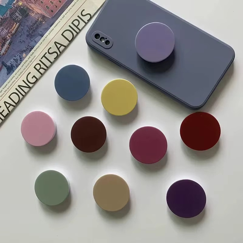 Runder Fingergriff-Handyhalter als erweiterbarer Telefonständer für iPhone, Huawei und Xiaomi in Rot oder Mehrfarbig - Bild 3