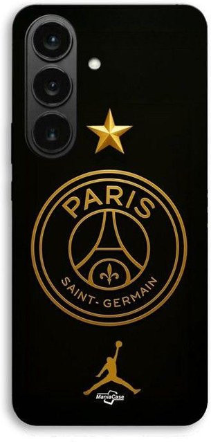 Samsung Galaxy S26 Plus Hülle PSG Jordan Logo Champion Maniacase in Schwarz und Gold - Bild 1