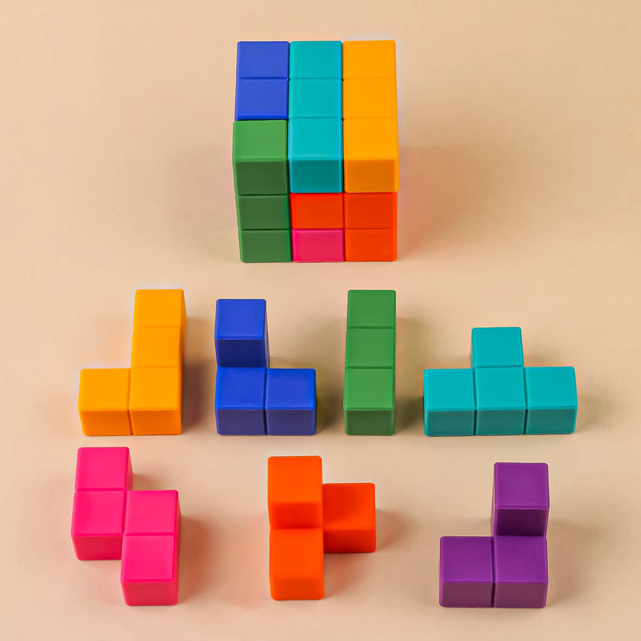 TYRY.HU 3D Silikon Montessori Puzzle, Lernspielzeug, Bunt / Mehrfarbig - Bild 2