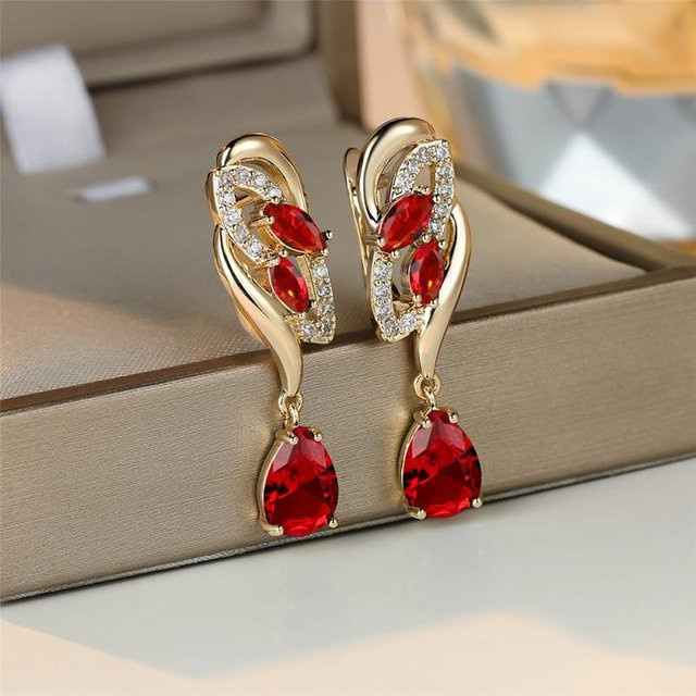 Ohrringe Yiran Jewelry, Kupfer, Gold, Zirkonia, Damen - Bild 1