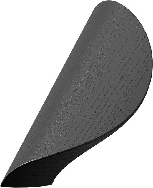Furnipart Holzgriff Archive La aus Esche, Schwarz gebeizt, Breite: 10,65 cm, Lochabstand: 6,4 cm - Bild 1