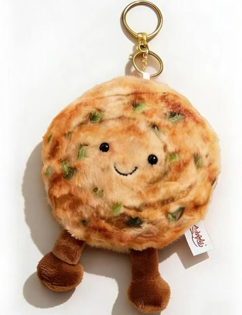 Frühlingszwiebelpfannkuchen Plüsch Schlüsselanhänger Puppe, ab 14 Jahren - Bild 1