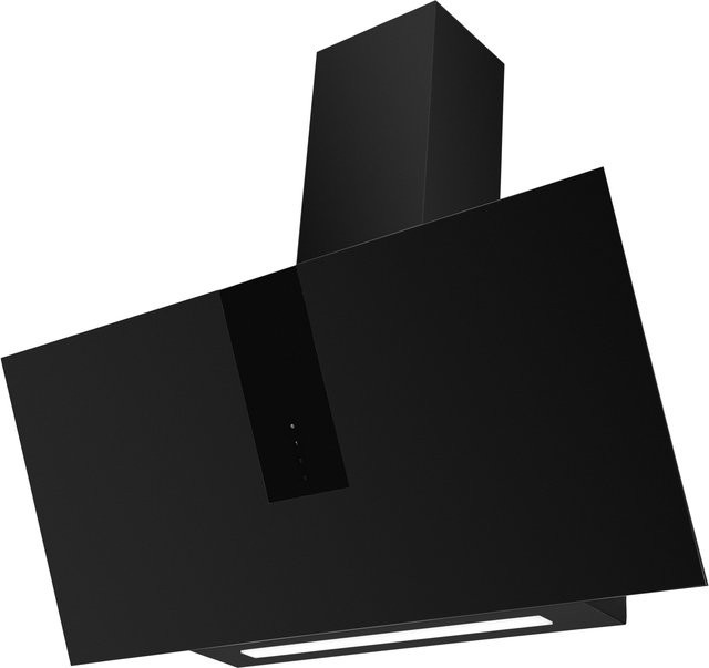 Amica Dunstabzugshaube KHF 666 600 S in Schwarz mit LED-Display, Abluft- und Umluftbetrieb sowie Glas und Aluminium - Bild 1