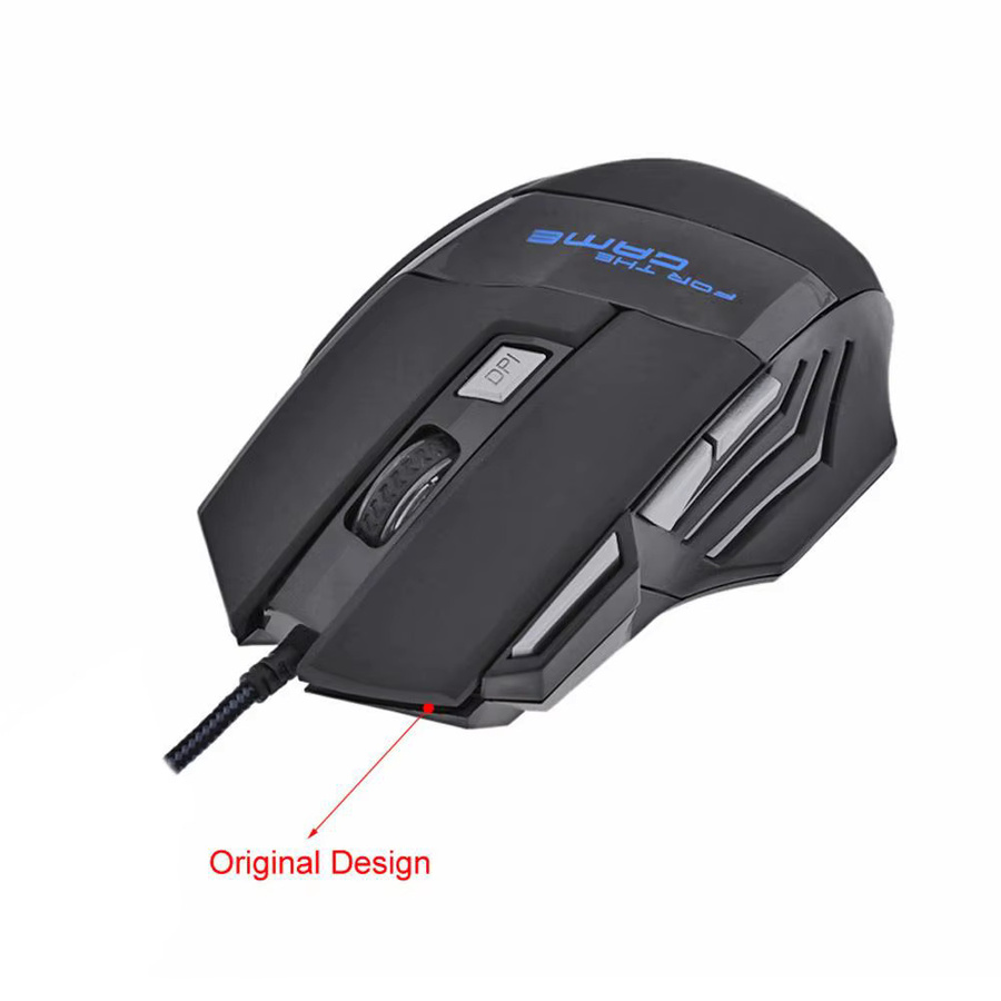 ALLOYSEED Optische Gaming-Maus für PC mit 7-Farben Hintergrundbeleuchtung und einstellbarem DPI in Schwarz und Multicolour - Bild 3