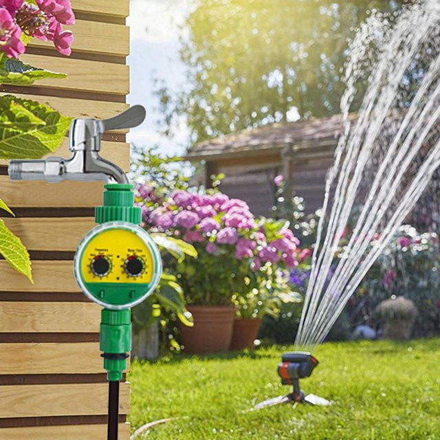 Elektronische Bewässerungsuhr mfySpace Digital Programmierbar und Wasserdicht in Grün - Bild 1