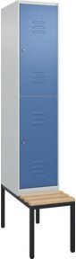 C+P Doppelstock-Spind Classic PLUS Sitzbank mit 1 Abteil und integrierter Bank, Buche-Hartholz, B/T/H: 212,0 x 40,0 x 81,5 cm - Bild 1
