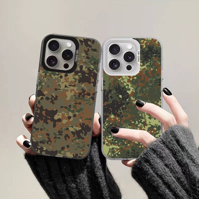 Rastar Handyhülle im Tarnmuster für iPhone 11 bis iPhone 17 Pro Max Plus in Multicolour, stoßfeste Schutzhülle - Bild 1