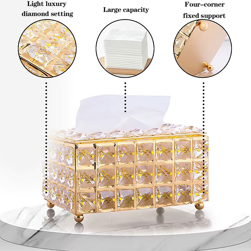 Transparente Taschentuchbox aus Acryl als dekorativer Taschentuchhalter für Wohnzimmer, Couchtisch und Schreibtisch - Bild 2