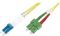 Digitus LWL Patchkabel Duplex Singlemode OS2 LC (APC) auf LC (PC) Gelb Multicolour - Bild 1