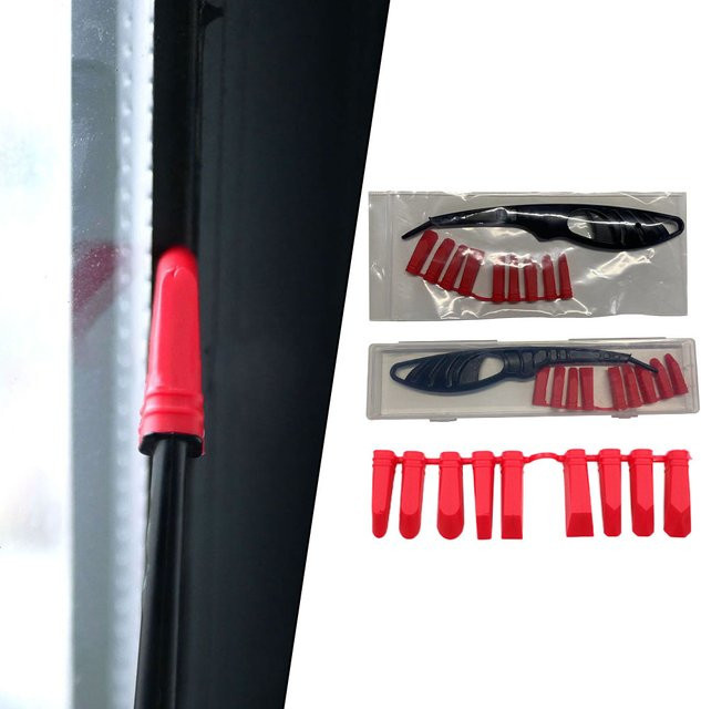 Vibratite Winkelschaber als Dichtungsmittelverteiler und Finisher-Werkzeug für Fenster, Keramikfliesen, Küchenspülen und Duschen zur Fliesenfugenreinigung und -reparatur - Bild 1