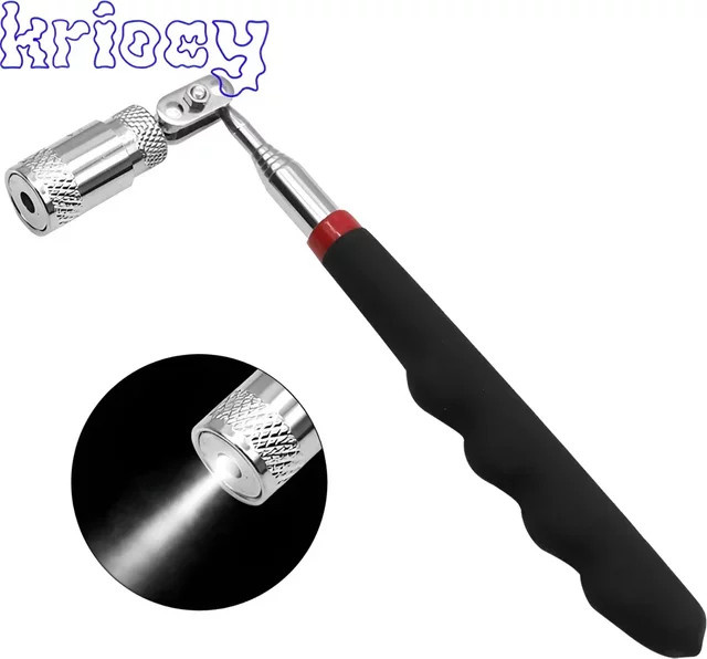 KRIOCY Teleskop-Magnet Mini-Pickup-Stab in Schwarz und Silber zum Aufnehmen von Muttern und Schrauben - Bild 1