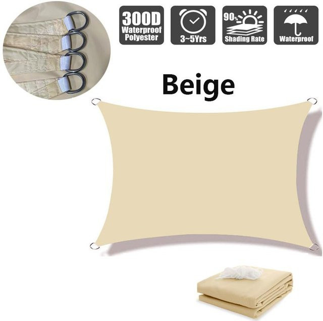 Wasserdichtes Sonnensegel aus Oxford-Gewebe von Simplistic Living Home in Beige, B/T: 200 x 200 cm - Bild 1