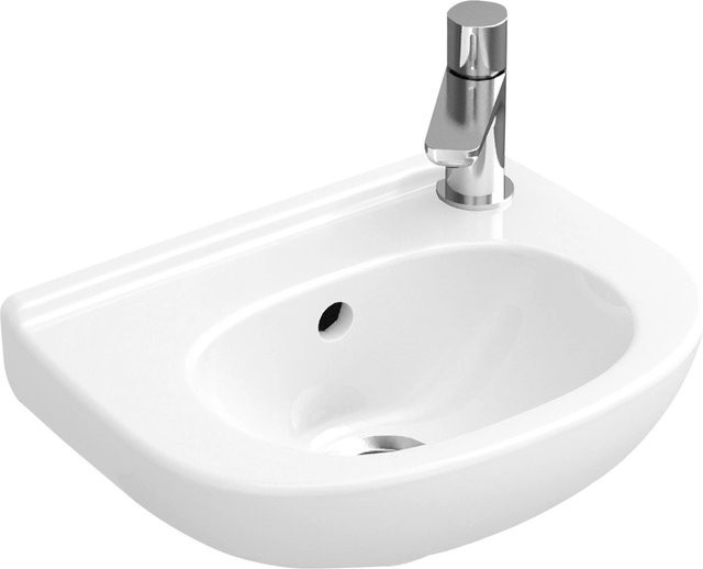 Villeroy & Boch Gäste-Waschbecken compact O.Novo in Weiß mit seitlicher Überlauföffnung ohne Überlauf, Breite: 36 cm - Bild 1