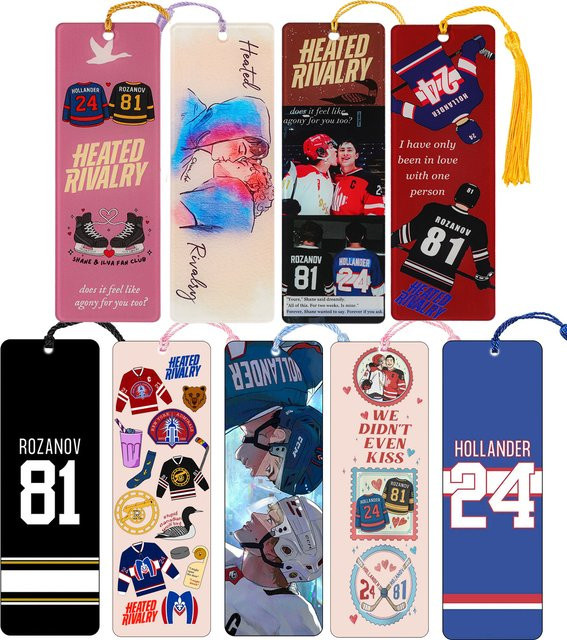 Potdemiel Metall Lesezeichen im Eishockey-Design mit Quaste in Multicolour - Bild 1