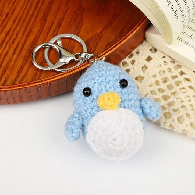 Schlüsselanhänger Linyi toy, Häkel-Schlüsselanhänger, Kaninchen-Schaf-Puppe, grau, Unisex - Bild 1