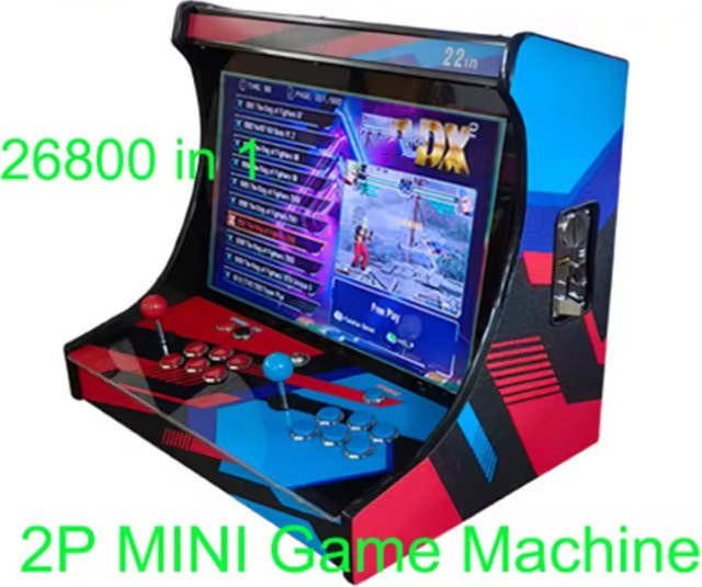 Sag Arcade DX Bartop Arcade-Videospielkonsole mit 22 Zoll LCD-Display, 26800 in 1 Spielen, Münzakzeptor und Joystick für 2 Spieler - Bild 1