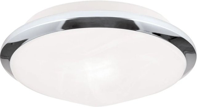 Orion Leuchten Deckenleuchte Rima in Chrom mit Alabasterglas, Durchmesser: 26 cm, E27 - Bild 1