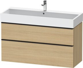 Duravit Waschtischunterschrank D-Neo Wandmontage in Weiß und Beige mit 1 Auszug und internen Schubladen, Matt - Bild 1