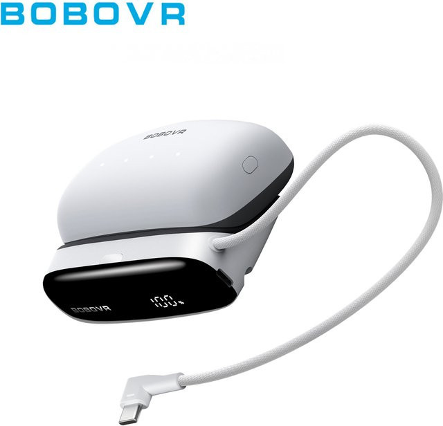 BOBOVR PD100 Combo tragbare Powerbank 10000 mAh in Weiß, kompatibel mit BOBOVR B100 Akku und MacBook Pro/Air - Bild 1