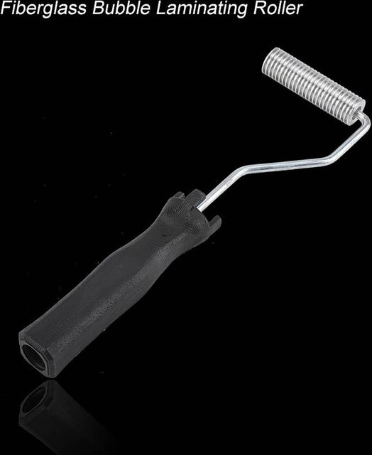 Blasenlaminierrolle aus Aluminiumlegierung und Fiberglas mit ABS-Griff für GFK und FRP Harzarbeiten, Farbe: Silber, B: 21 mm, L: 75 mm - Bild 1