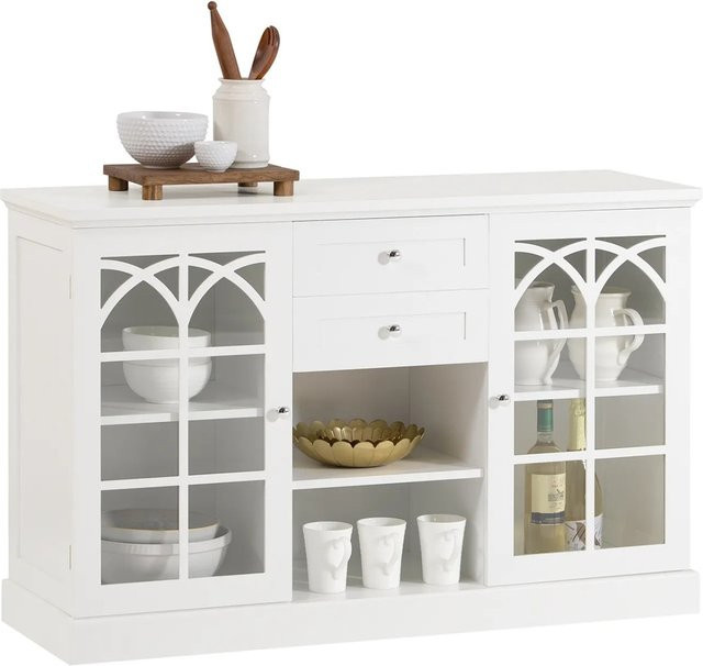 SoBuy Sideboard Küchenschrank Kommode Buffet Weiß FSB79-W B/H/T: 120 x 78 x 39 cm - Bild 1