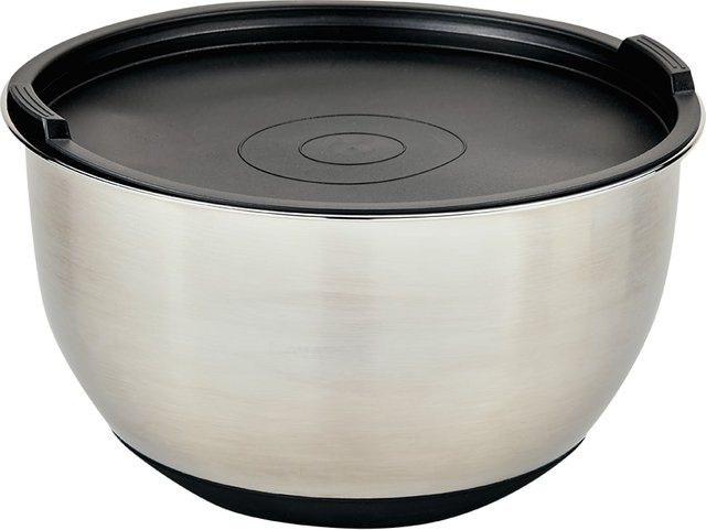 Kesper Rührschüssel aus Edelstahl mit Deckel, Silber, rund - Bild 1