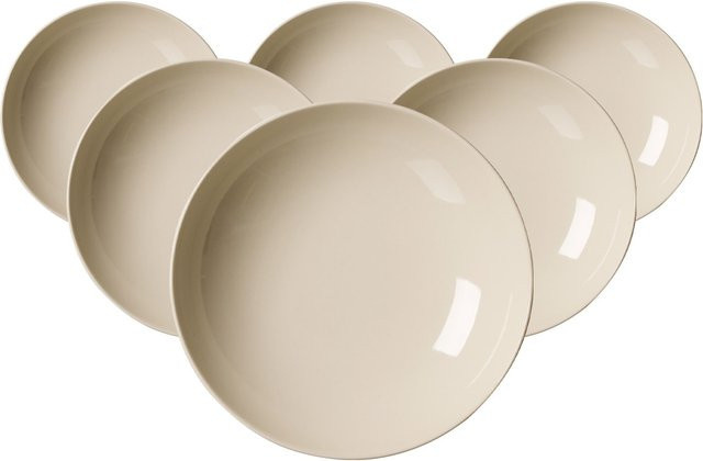 Ritzenhoff & Breker Suppenteller Cecina Beige 6er Set Durchmesser: 21 cm - Bild 1