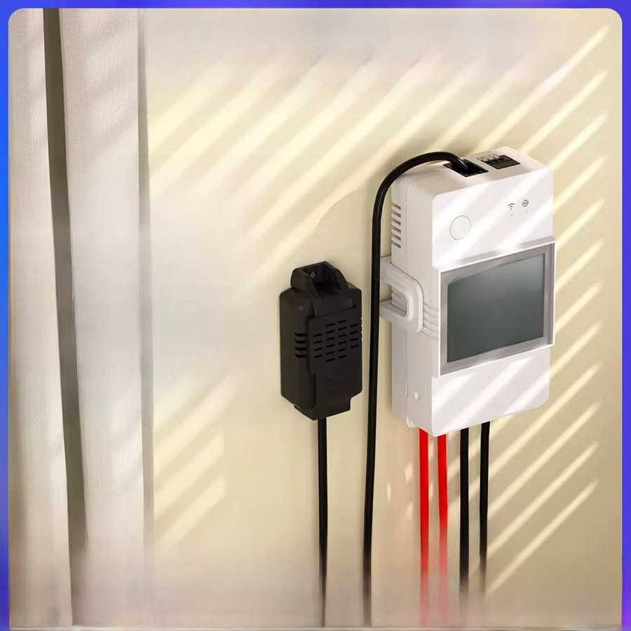 Sonoff THR316D/THR320D Smart-Switch mit Temperatur- und Feuchtigkeitsüberwachung, 16 A/20 A, Trockenkontakt-Ausgang und LCD-Bildschirm, Farbe: Weiß, kompatibel mit eWeLink und Alexa - Bild 1