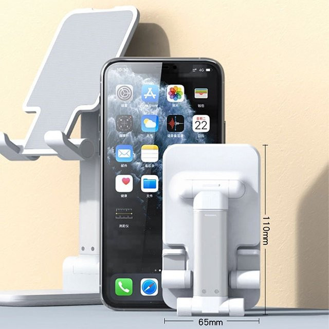 Xiaomi Universal Telefon und Tablet Halterung, Einstellbarer Schreibtisch Ständer für iPhone und iPad, Schwarz oder Weiß - Bild 1