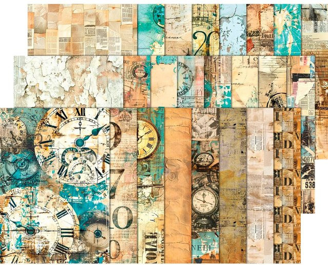 Ciao Bella Seidenpapier Set Fragments of Time in Multicolour - Bild 1