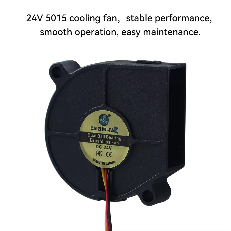 FYSETC Druckkopf-Kühlventilator 5015 für Snapmaker U1 24V in Schwarz - Bild 3