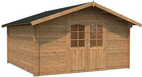 PALMAKO Blockbohlenhaus Lotta aus Holz in Braun, B/H/T: 422 x 245 x 380 cm - Bild 1